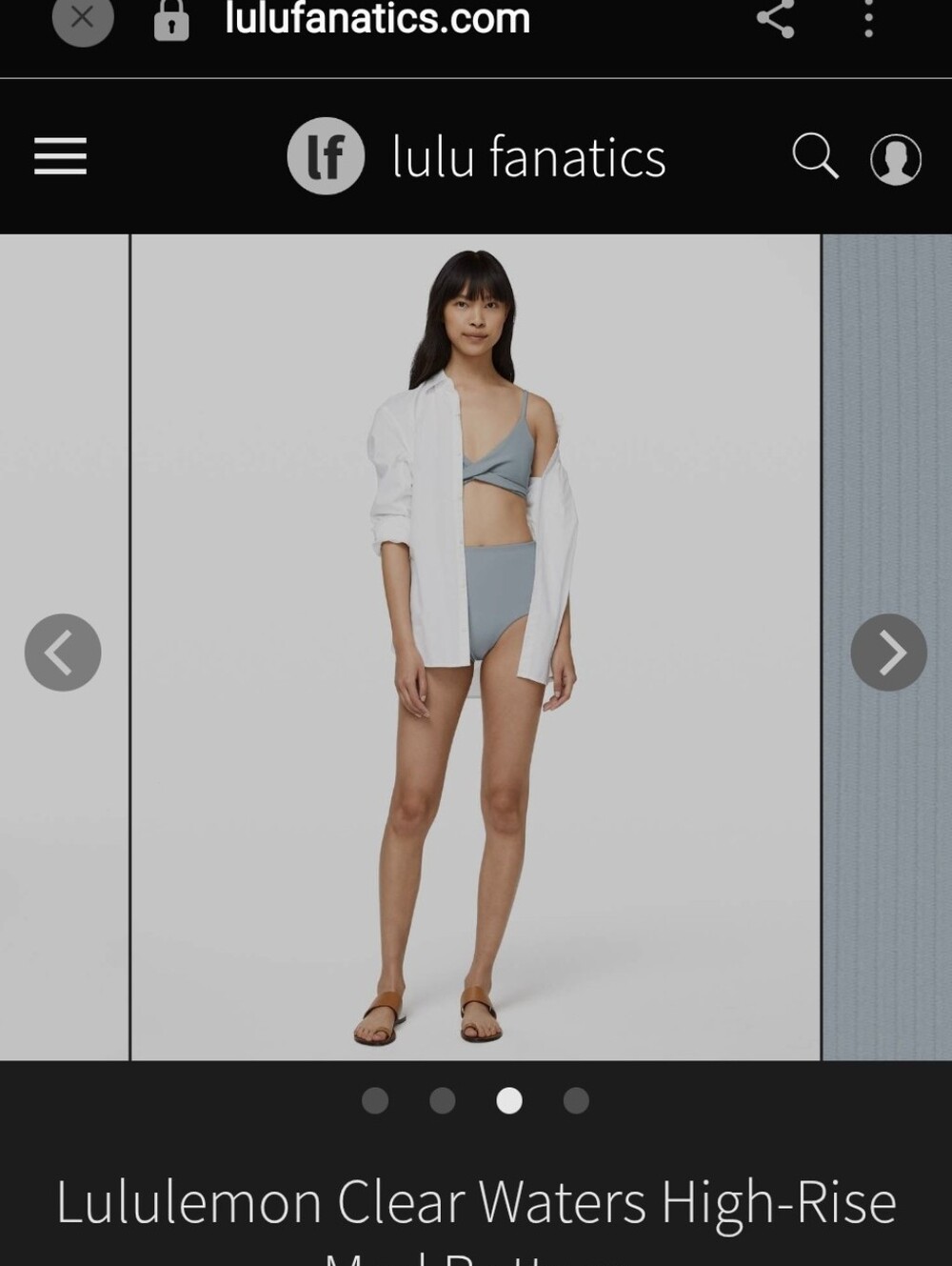 Like New ! Lululemon Clear Waters High-Rise Bikini Set - Chambray Size 6